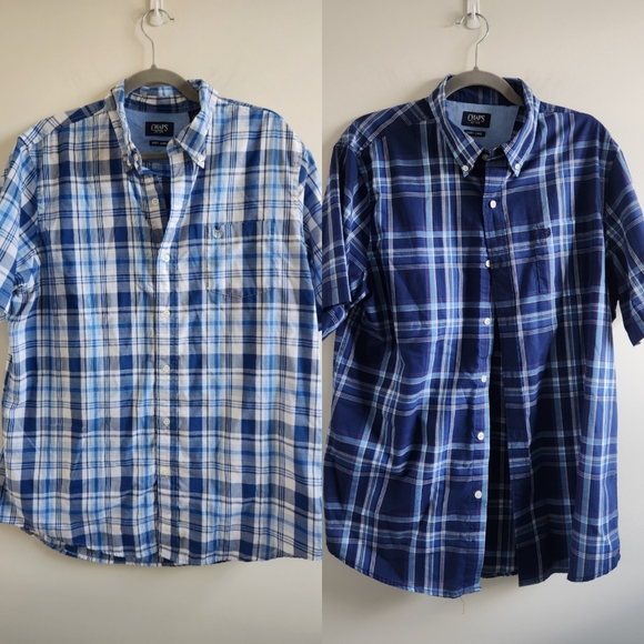 Chaps Short Sleeve Button Front Shirt Bundle - Picture 1 of 6